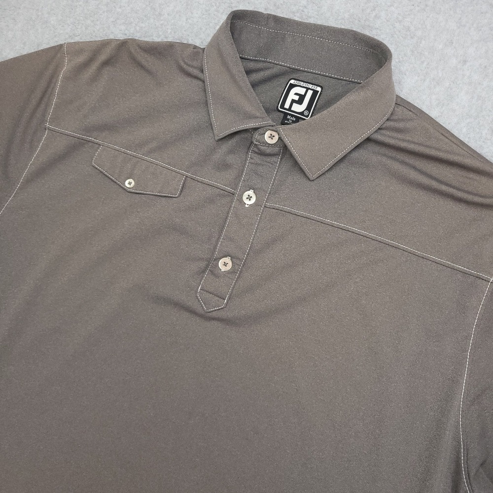FootJoy Polo Golf Shirt Men's XL Gay  Athletic Fit‎ Pockets